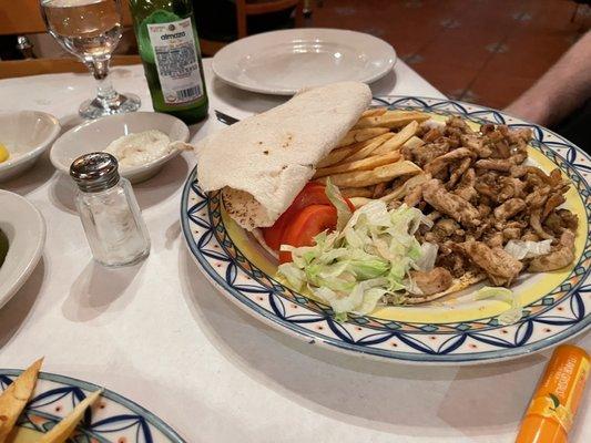 Marinated Chicken Shawarma super savory.