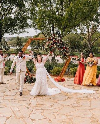 Bouquets, boutonnières and arch floral pieces