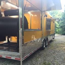 Smoker Mounted on Food Trailer