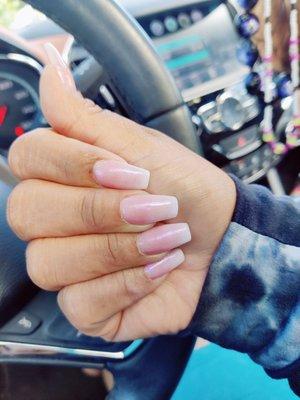 Ombre french tip sparkle.