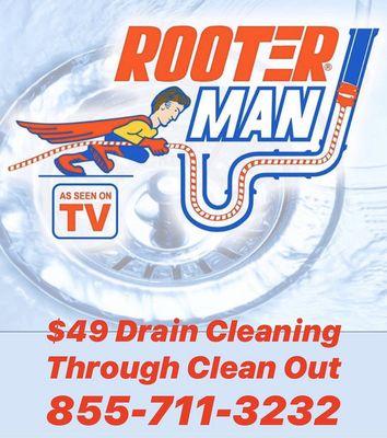 $49 Rooter Service Through Accessible Clean Out - Sewer Pipe Cleaning - Drain Rooter Service