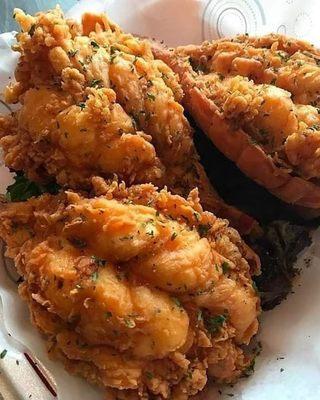 Fried lobster tail