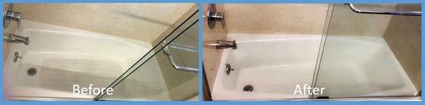 Before & After: Home Cleaning - Bathroom shower