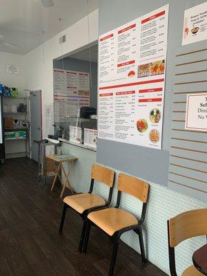 Menu and order counter