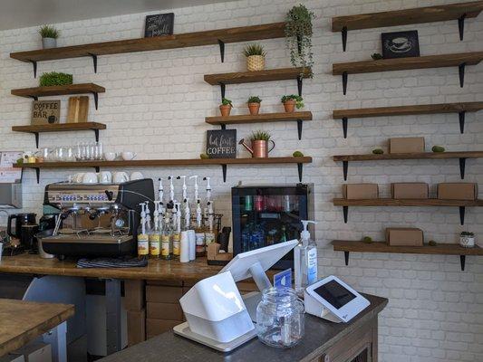 Coffee bar and register