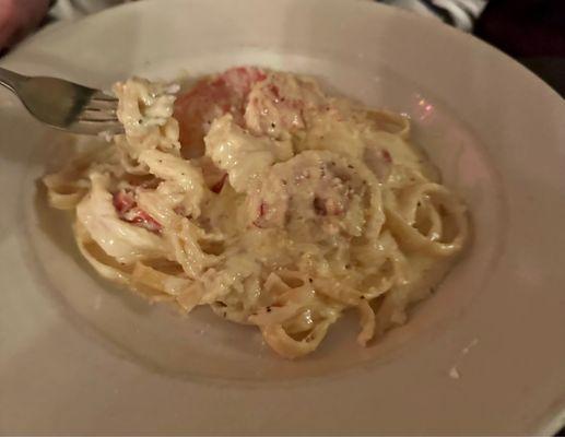 Pasta with lobster. Delicious!