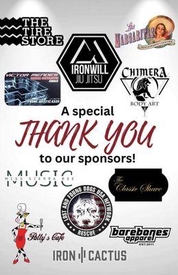 A special thank you to all of our sponsors!