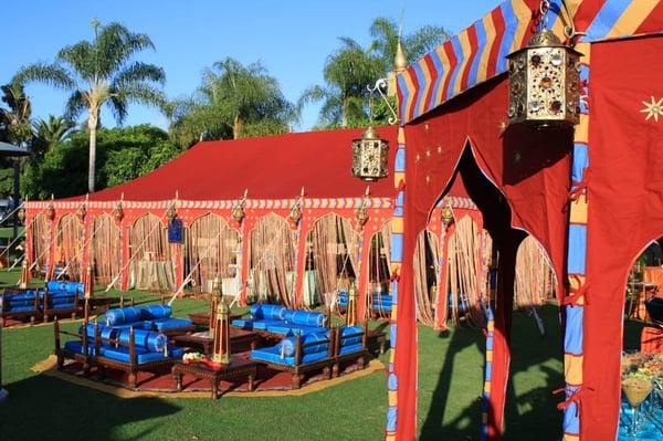 Grand Marakesh Tent installation - Opulent Moroccan Party here we come!