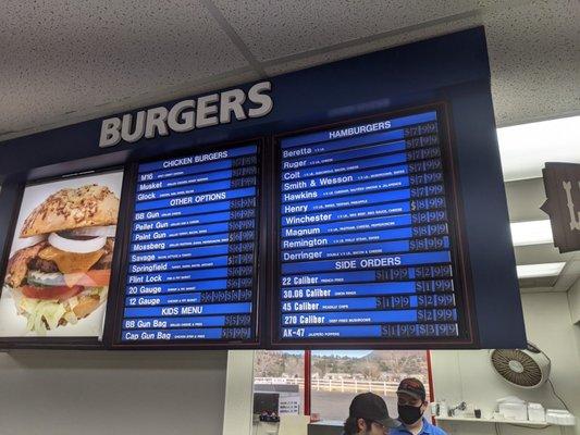 Menu--burgers