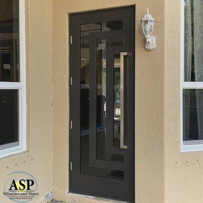 Custom impact door installation