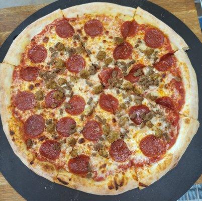 The Carnivore:  Pepperoni, Sausage and Beef