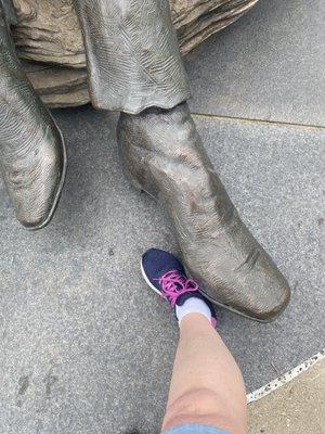 Abe has a big foot!