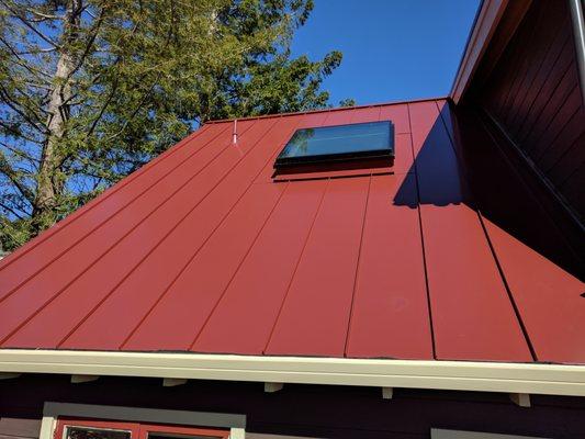 Metal roof installation