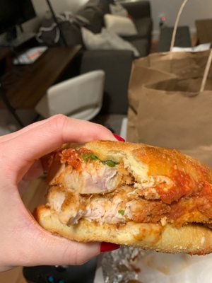 #H1. Chicken Parmigiana Sandwich