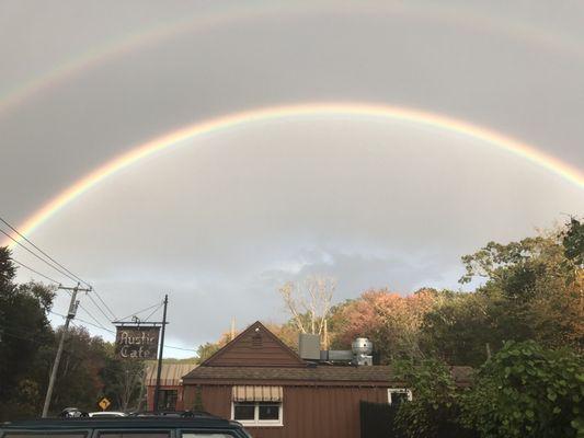 Rainbow when we left restaurant