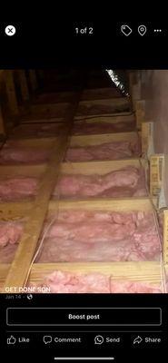 Plywood in attic for storage