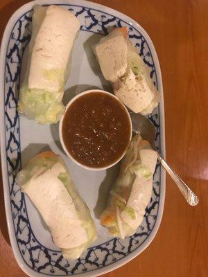 Fresh spring rolls with tofu