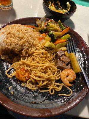 Steak and shrimp hibachi