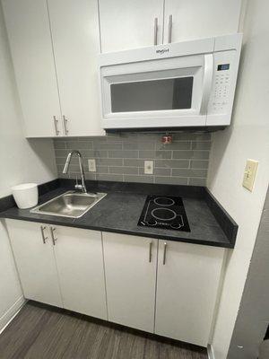 View of kitchen area