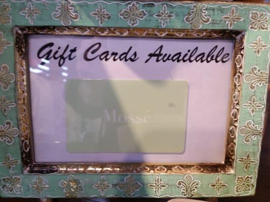 And they have gift cards!