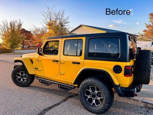 Before Off-Camber 4x4 Garage staff worked on this beautifully colored Jeep