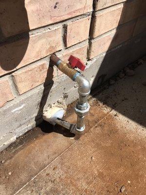 Repair, replace, pressure test gas lines