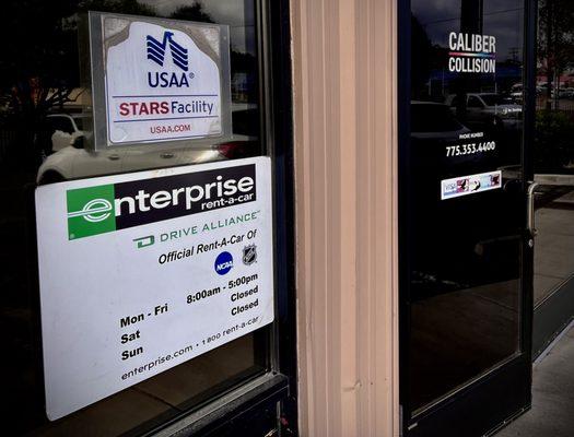 Caliber works with USAA & Enterprise