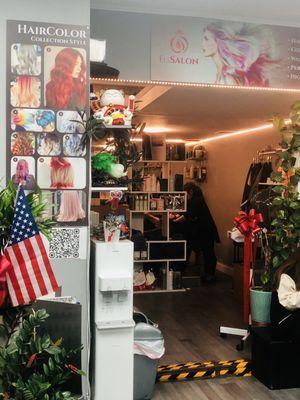 Interior Design of Hair Salon (the area where customers have their hair washed before getting a haircut).