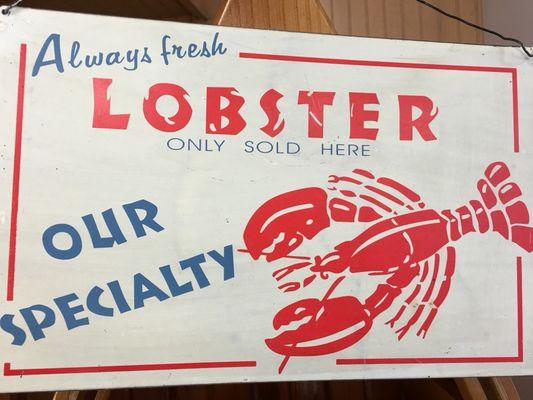 Fresh lobster daily