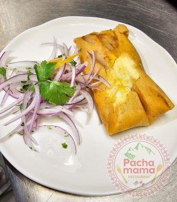 Traditional Peruvian tamales...