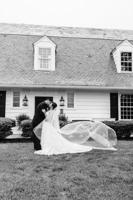 Beautiful custom cathedral veil that we made