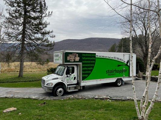 Scaling new heights with Stairhopper Movers in the heart of New Hampshire!