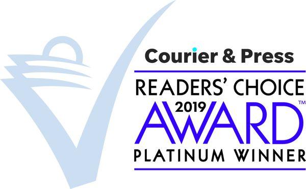 Evansville Courier & Press  Readers' Choice Award Platinum Winner for Best Child Care Center