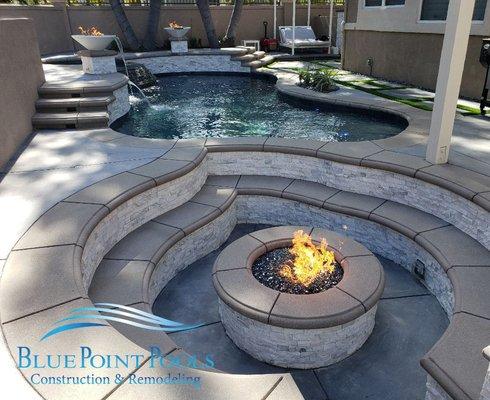 This was one of our favorite projects we have worked on. Loved doing the sunken firepit!