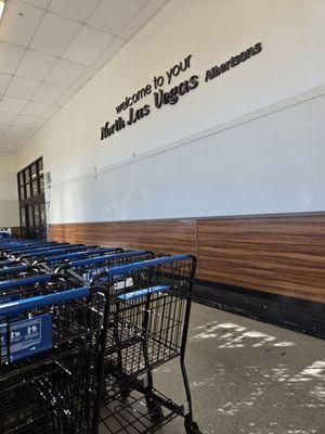 Carts up front, with motor carts near exit