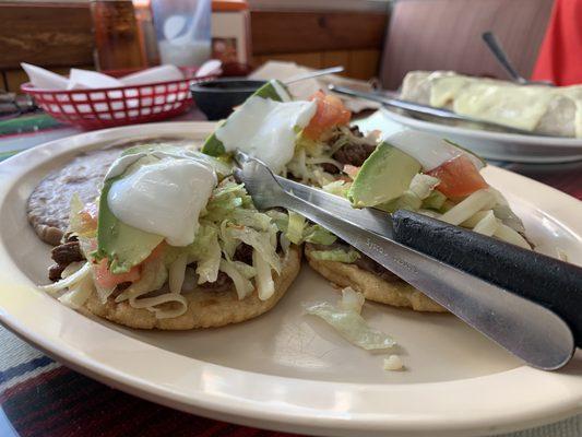 Sopes dinner small portion sizes!