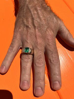 30th anniversary emerald ring.