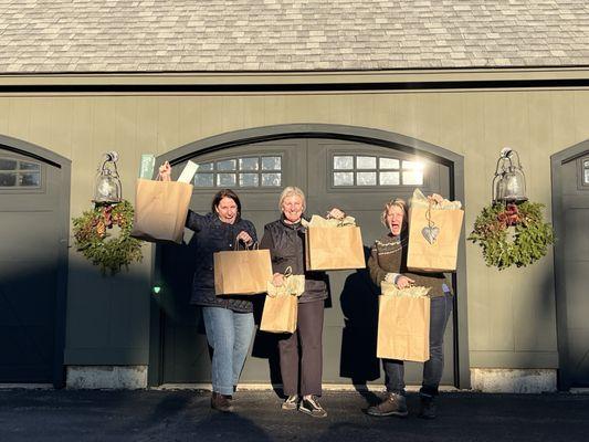 All gifts are wrapped before heading out the door!