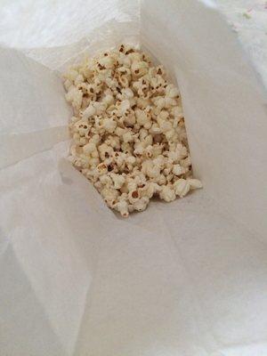 Free popcorn with every order! Delicious & perfectly salted.