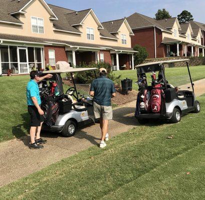 Homes next to the golf course