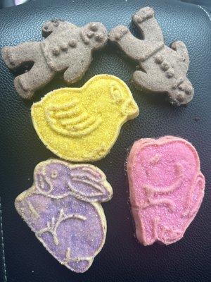 Easter cookies and classic chocolate Dutch boy cookies you can find in store year round.