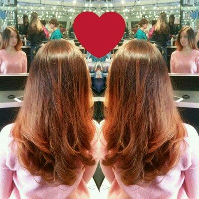 Beautiful balayage, hair cut and style done by Dana!