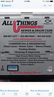 All Things Sewer And Drain Care