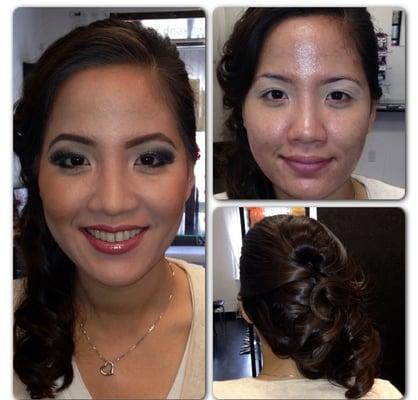 Before and after bridal trial