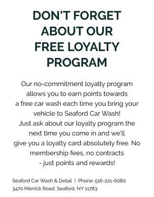 Seaford Car Wash Loyalty Program