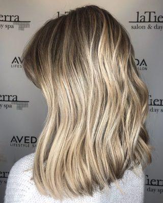 Balayage and baby lights by Mo