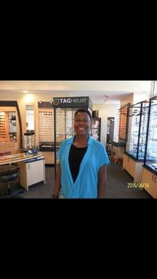 April Seale has over 20 years experience as an optician. She will be happy to assist you with proper frame and lens selection!