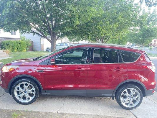 Car purchased through Woodmen Nissan.