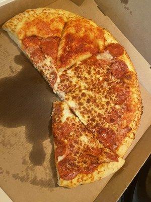 This was our pepperoni pizza.