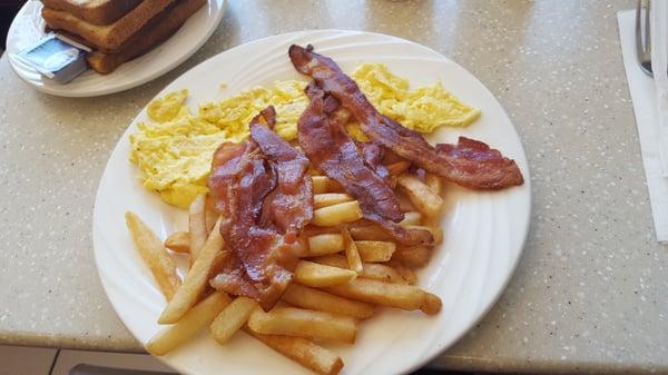 French Fries, Eggs, & Bacon